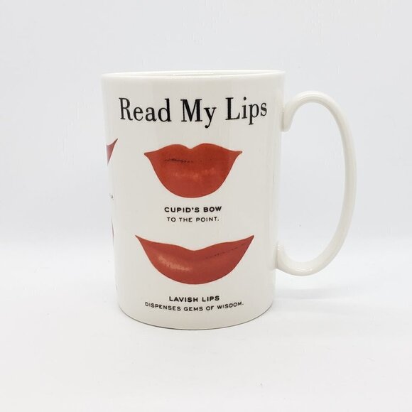 Kate Spade Lennox Read My Lips Mug Fine China - Picture 3 of 5